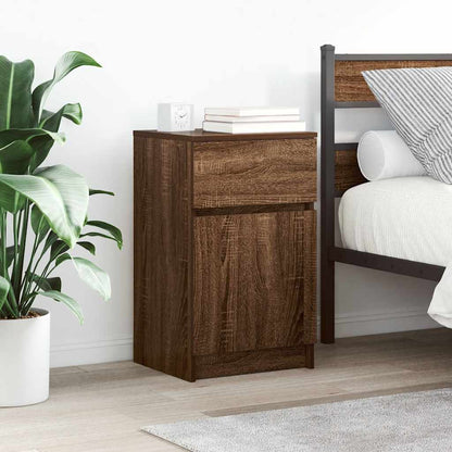 Bedside Cabinets 2 pcs Brown Oak 39x35x65 cm Engineered Wood