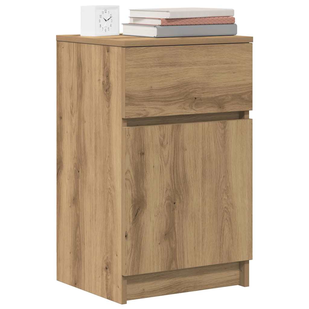 Bedside Cabinet Artisan Oak 39x35x65 cm Engineered Wood