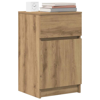 Bedside Cabinet Artisan Oak 39x35x65 cm Engineered Wood
