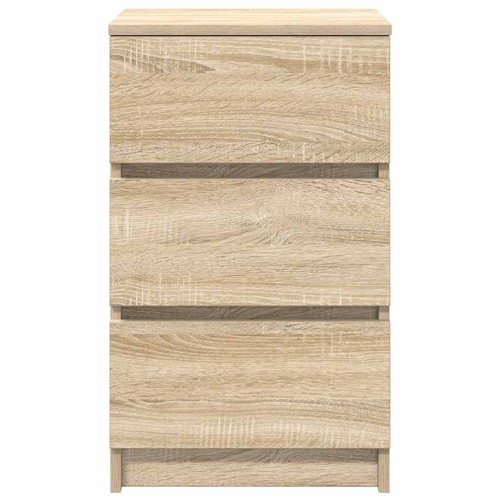 Bedside Cabinets with 3 Drawers 2 pcs Sonoma Oak 39x35x65 cm