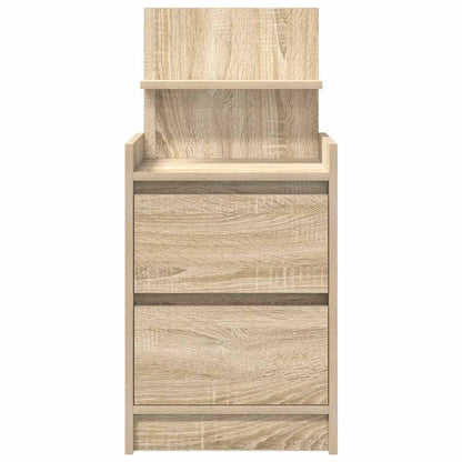 Bedside Cabinet with 2 Drawers Sonoma Oak 38x34x80 cm