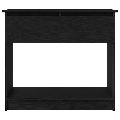 Sleek Black Console Table with Drawers, 85.5x38.5x74.5 cm