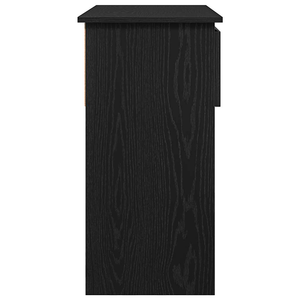 Sleek Black Console Table with Drawers, 85.5x38.5x74.5 cm