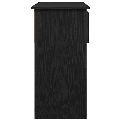 Sleek Black Console Table with Drawers, 85.5x38.5x74.5 cm