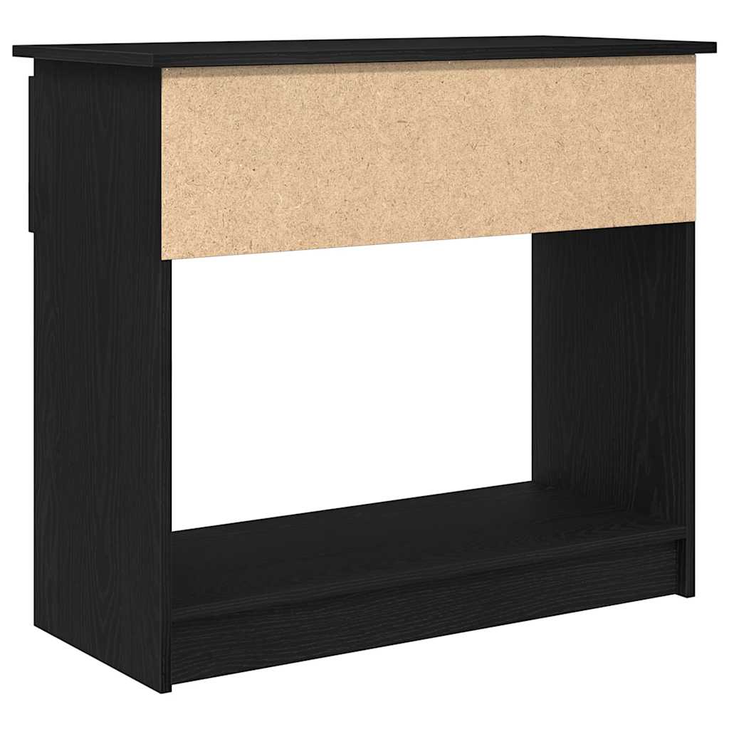 Sleek Black Console Table with Drawers, 85.5x38.5x74.5 cm