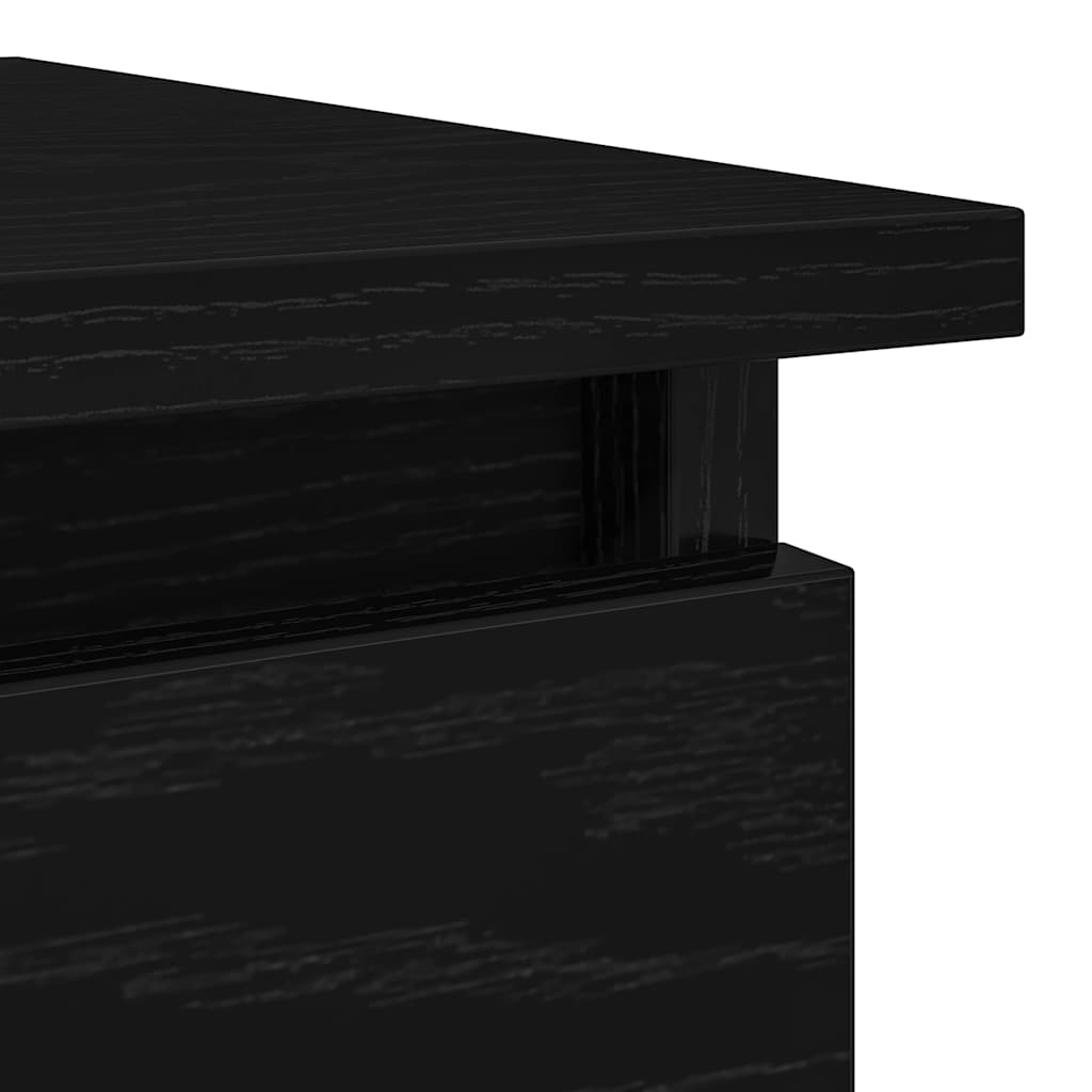 Sleek Black Console Table with Drawers, 85.5x38.5x74.5 cm