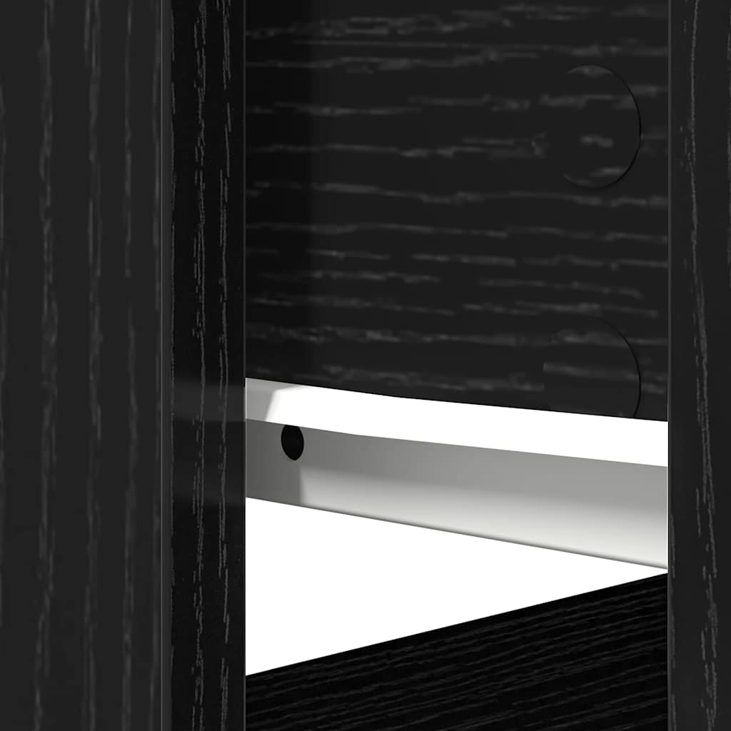 Sleek Black Console Table with Drawers, 85.5x38.5x74.5 cm