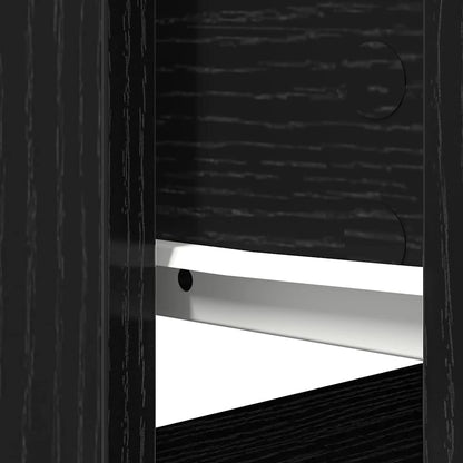 Sleek Black Console Table with Drawers, 85.5x38.5x74.5 cm