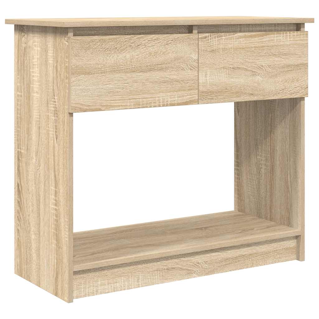 Sonoma Oak Console Table with Drawers - 85.5x38.5x74.5 cm