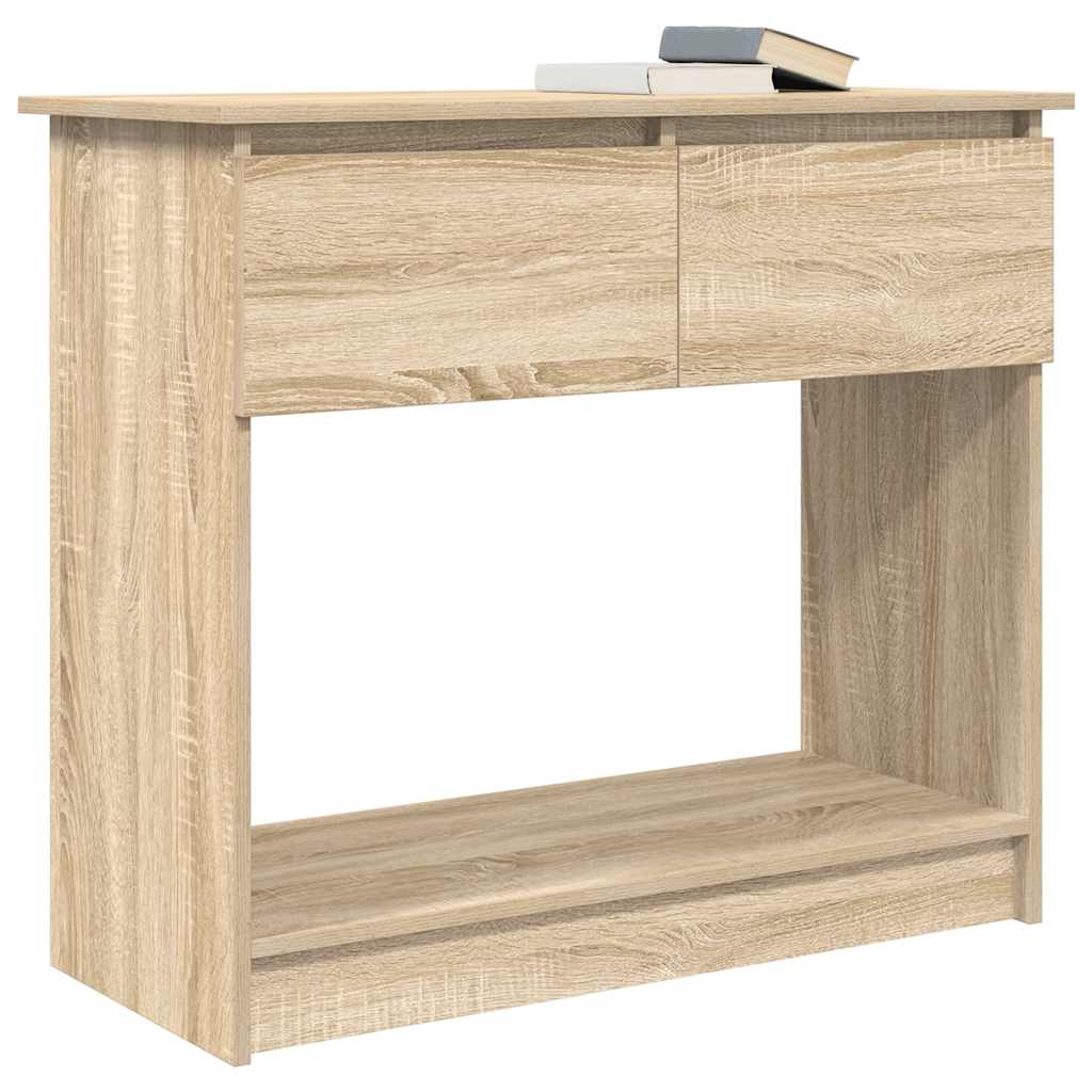 Sonoma Oak Console Table with Drawers - 85.5x38.5x74.5 cm