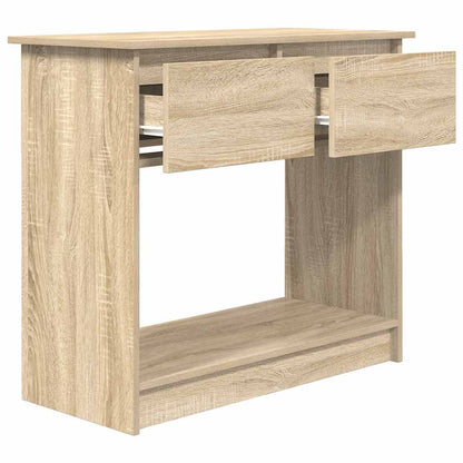 Sonoma Oak Console Table with Drawers - 85.5x38.5x74.5 cm