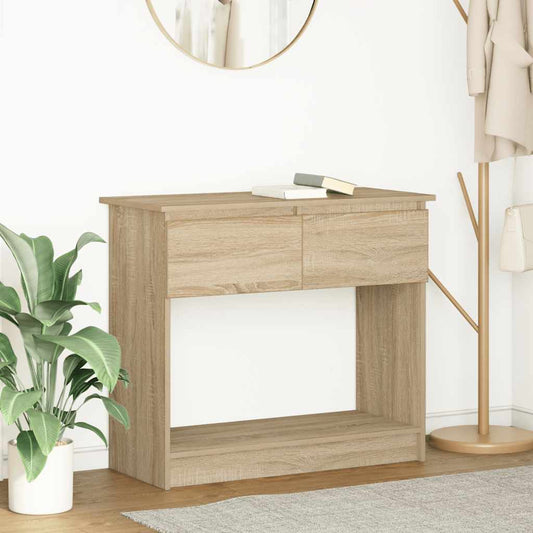 Sonoma Oak Console Table with Drawers - 85.5x38.5x74.5 cm