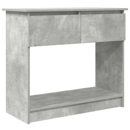 Concrete Grey Console Table with Drawers, 85.5x38.5x74.5 cm