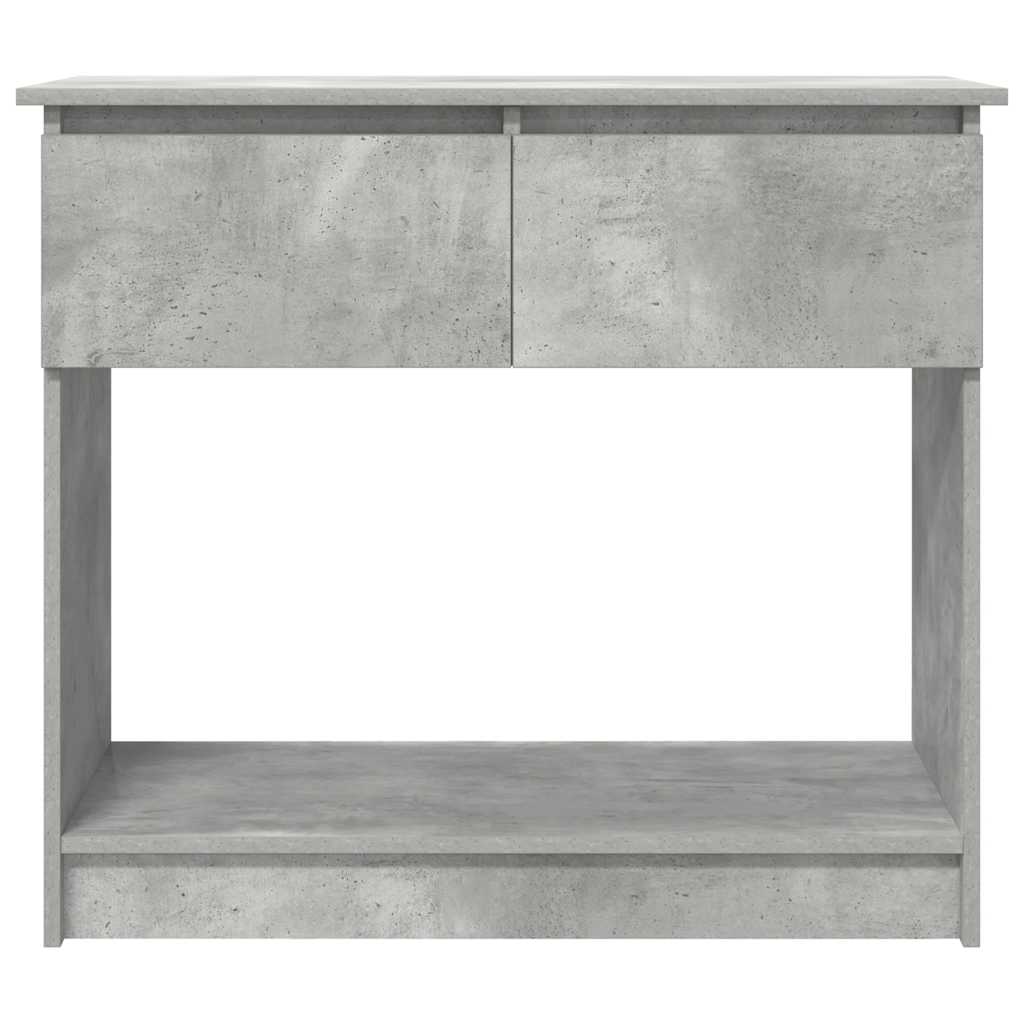 Concrete Grey Console Table with Drawers, 85.5x38.5x74.5 cm