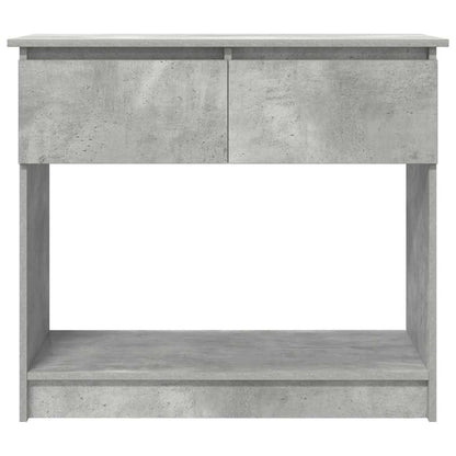 Concrete Grey Console Table with Drawers, 85.5x38.5x74.5 cm