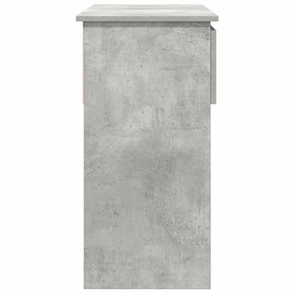 Concrete Grey Console Table with Drawers, 85.5x38.5x74.5 cm