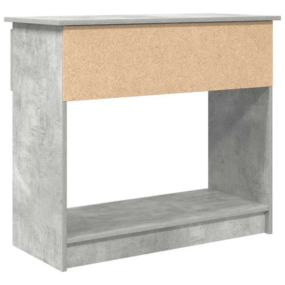 Concrete Grey Console Table with Drawers, 85.5x38.5x74.5 cm