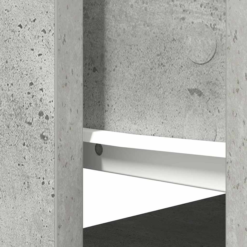 Concrete Grey Console Table with Drawers, 85.5x38.5x74.5 cm