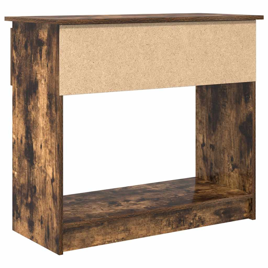 Smoked Oak Console Table with Drawers - 85.5x38.5x74.5 cm