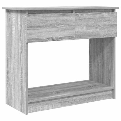 Grey Sonoma Console Table with Drawers, 85.5x38.5x74.5 cm Oak Wood
