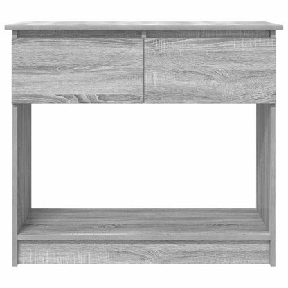 Grey Sonoma Console Table with Drawers, 85.5x38.5x74.5 cm Oak Wood