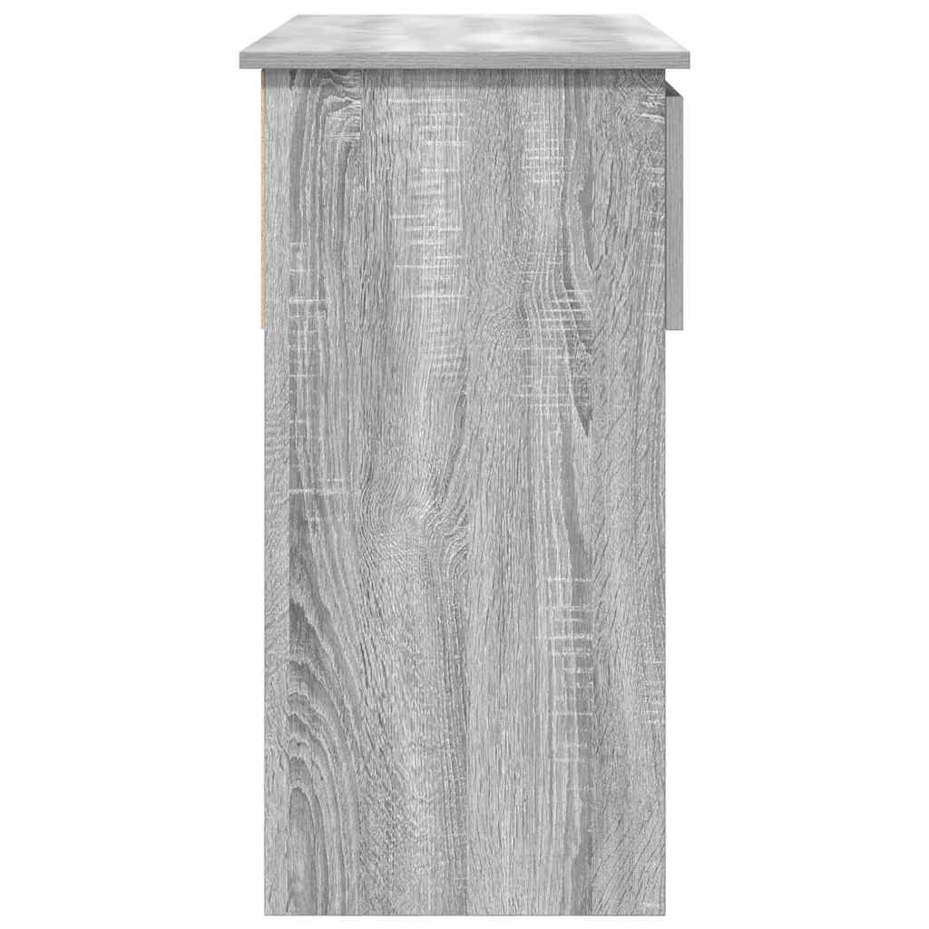 Grey Sonoma Console Table with Drawers, 85.5x38.5x74.5 cm Oak Wood