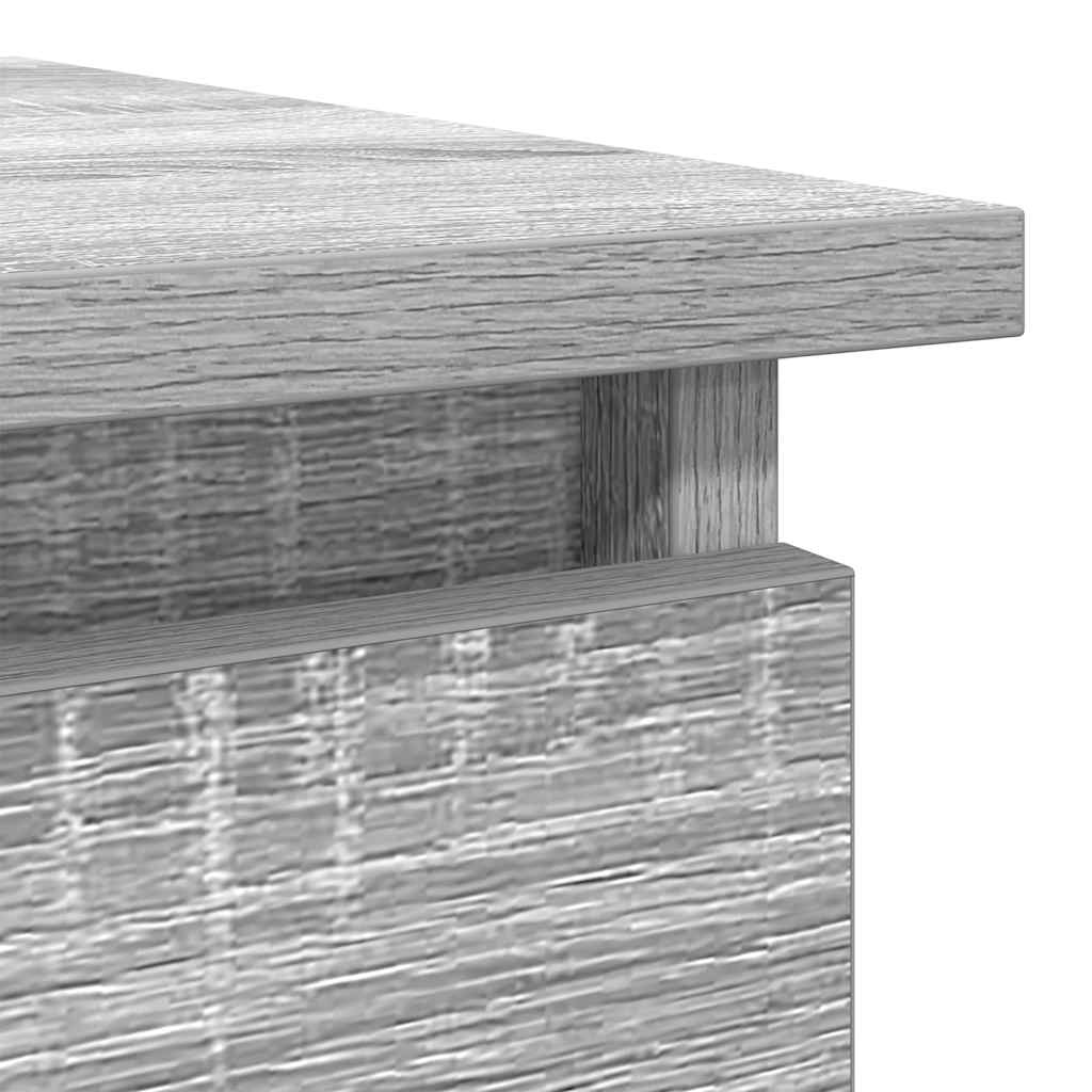 Grey Sonoma Console Table with Drawers, 85.5x38.5x74.5 cm Oak Wood
