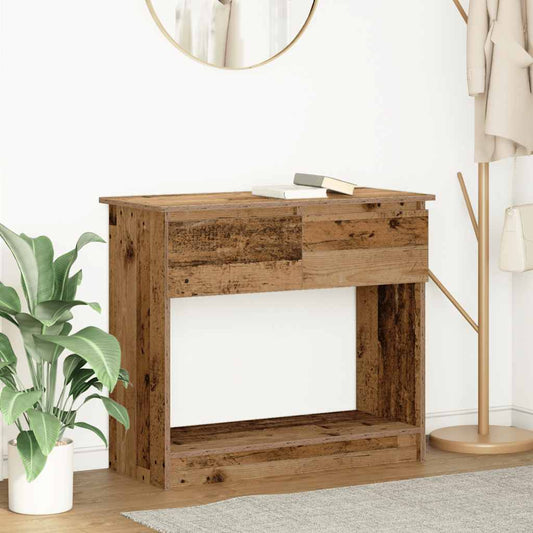 Vintage Wood Console Table with Drawers - 85.5x38.5x74.5 cm