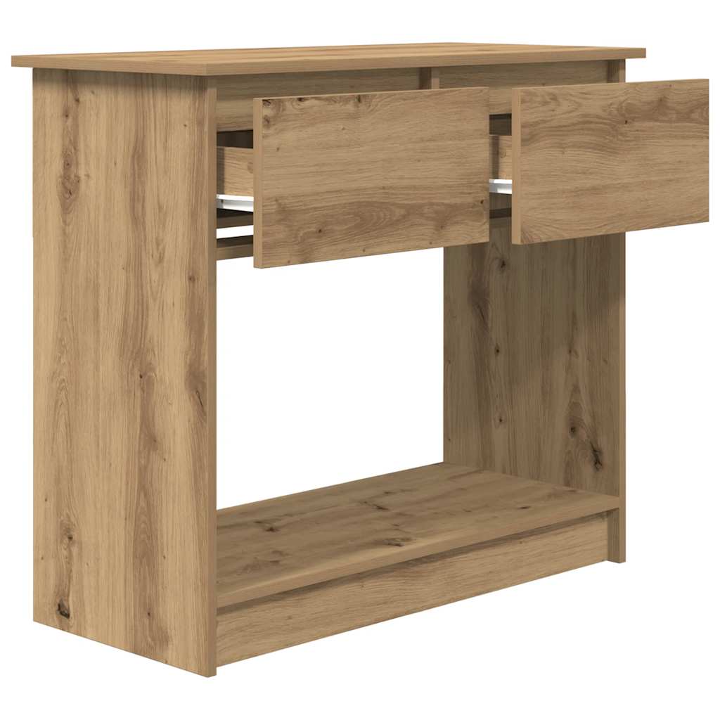 Artisan Oak Console Table with Drawers - 85.5x38.5x74.5 cm