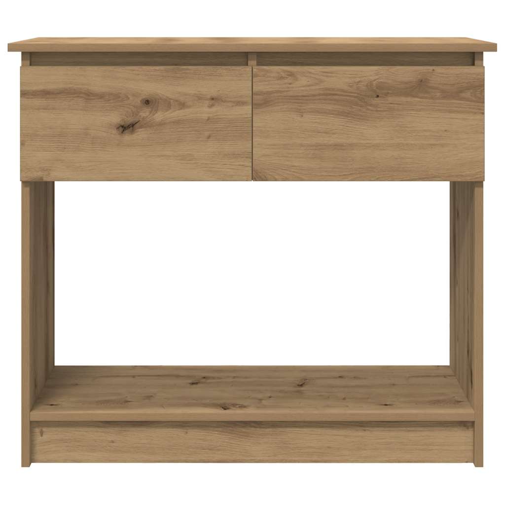 Artisan Oak Console Table with Drawers - 85.5x38.5x74.5 cm