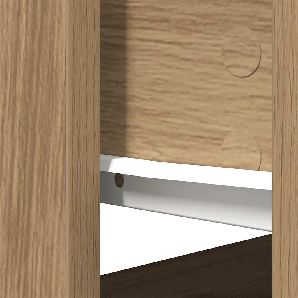 Artisan Oak Console Table with Drawers - 85.5x38.5x74.5 cm