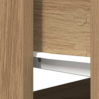 Artisan Oak Console Table with Drawers - 85.5x38.5x74.5 cm
