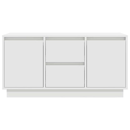 TV Cabinet with LED Lights White 100x41x50 cm