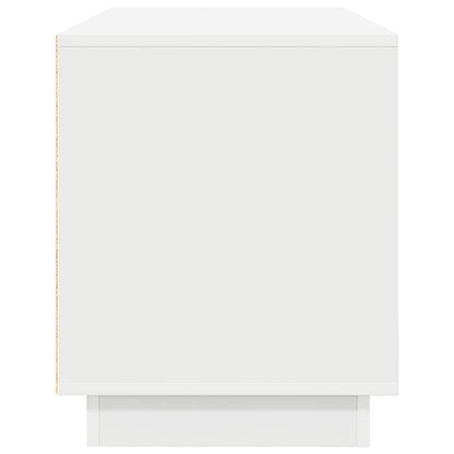 TV Cabinet with LED Lights White 100x41x50 cm