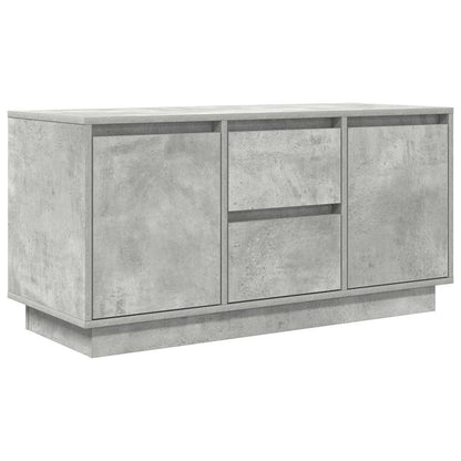 TV Cabinet with LED Lights Concrete Grey 100x41x50 cm
