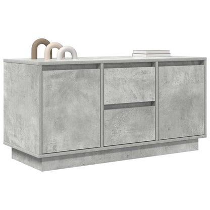 TV Cabinet with LED Lights Concrete Grey 100x41x50 cm