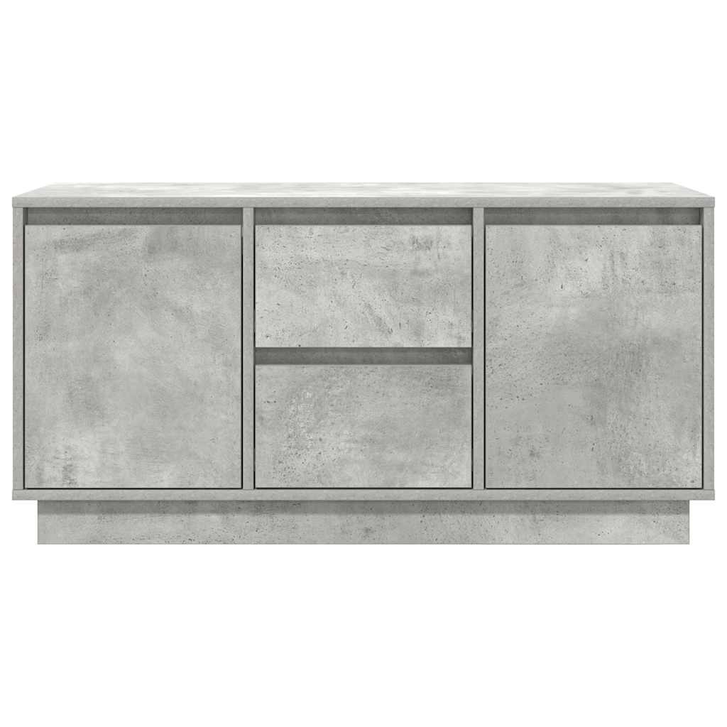 TV Cabinet with LED Lights Concrete Grey 100x41x50 cm