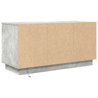 TV Cabinet with LED Lights Concrete Grey 100x41x50 cm