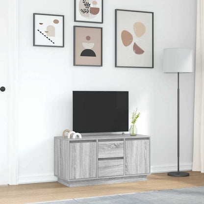 TV Cabinet with LED Lights Grey Sonoma 100x41x50 cm