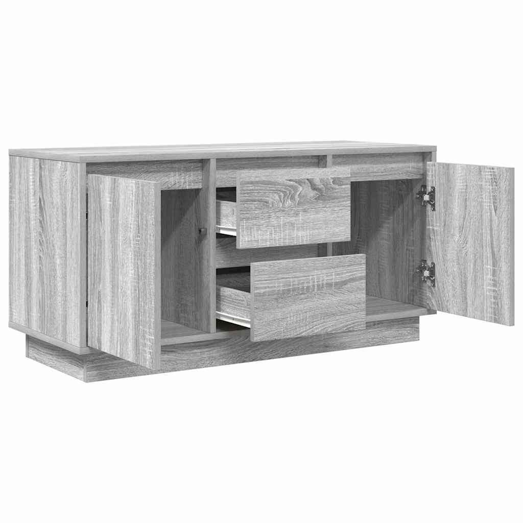 TV Cabinet with LED Lights Grey Sonoma 100x41x50 cm