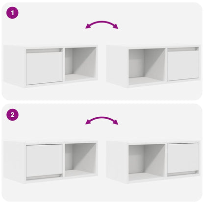 TV Cabinet White 60x31x25.5 cm Engineered Wood