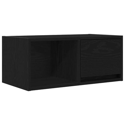 TV Cabinet Black Oak 60x31x25.5 cm Engineered Wood