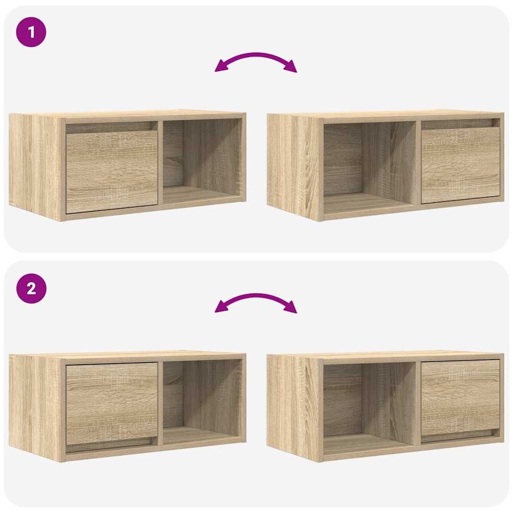 TV Cabinet Sonoma Oak 60x31x25.5 cm Engineered Wood