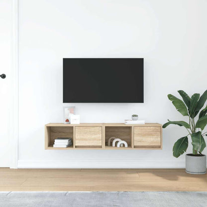 TV Cabinets 2 pcs Sonoma Oak 60x31x25.5 cm Engineered Wood