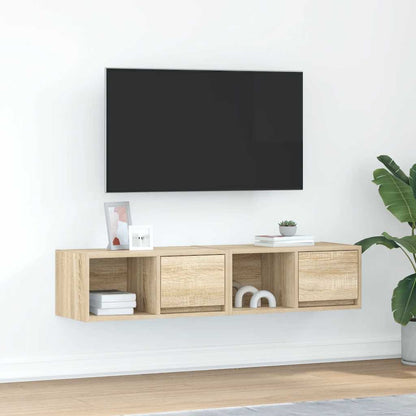TV Cabinets 2 pcs Sonoma Oak 60x31x25.5 cm Engineered Wood