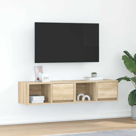 TV Cabinets 2 pcs Sonoma Oak 60x31x25.5 cm Engineered Wood