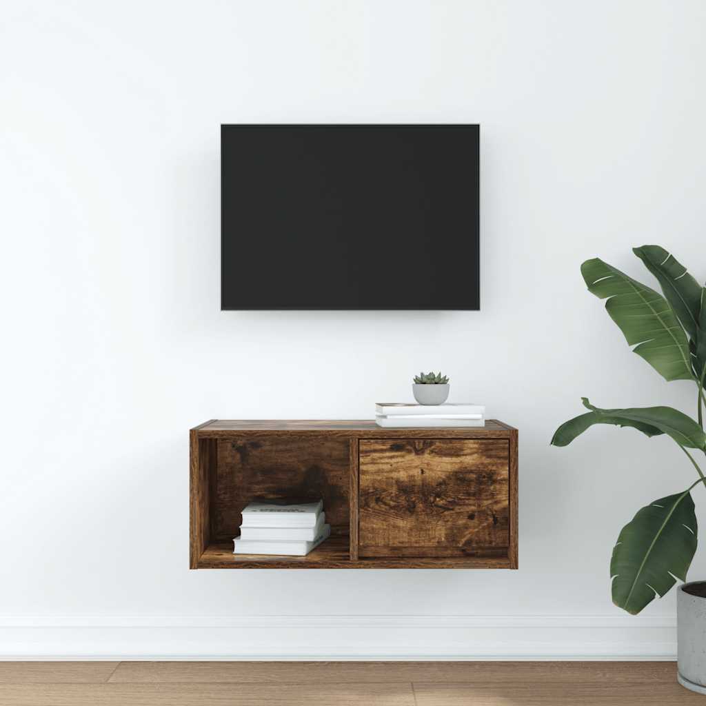TV Cabinet Smoked Oak 60x31x25.5 cm Engineered Wood