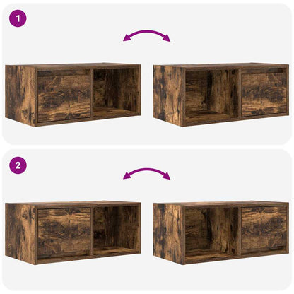 TV Cabinet Smoked Oak 60x31x25.5 cm Engineered Wood