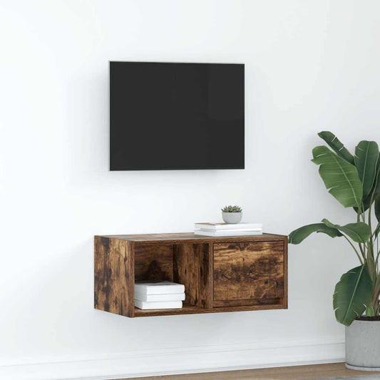 TV Cabinet Smoked Oak 60x31x25.5 cm Engineered Wood