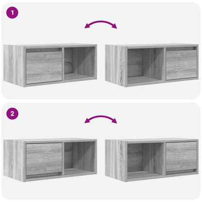 TV Cabinet Grey Sonoma 60x31x25.5 cm Engineered Wood